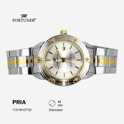 Fortuner Jam Tangan Analog Pria Water Resistant Rantai Connlyn