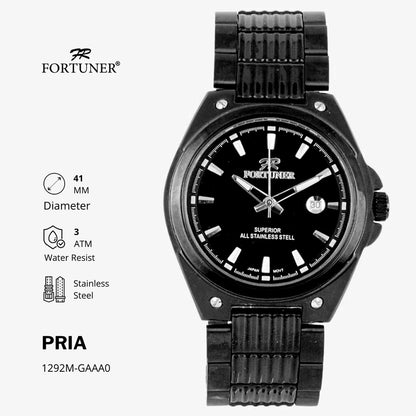 Fortuner Jam Tangan Pria Analog Water Resist Superior All Stainless Tynan