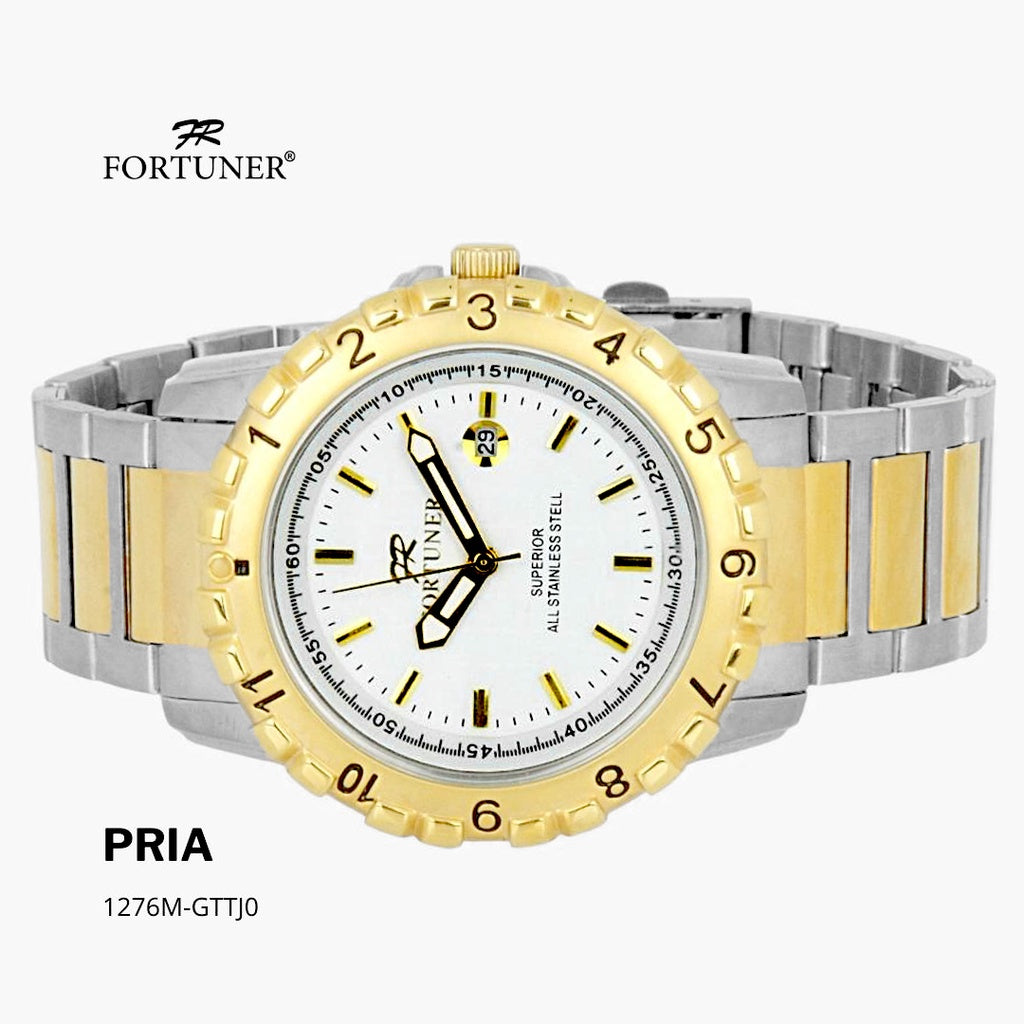 Fortuner Jam Tangan Pria Analog Water Resist Superior All Stainless Tynnen