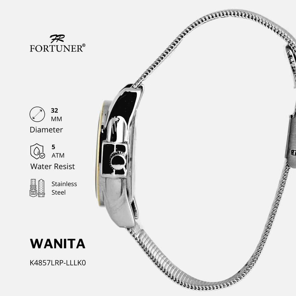 Fortuner Jam Tangan Analog Wanita Water Resistant Rantai Yacintha