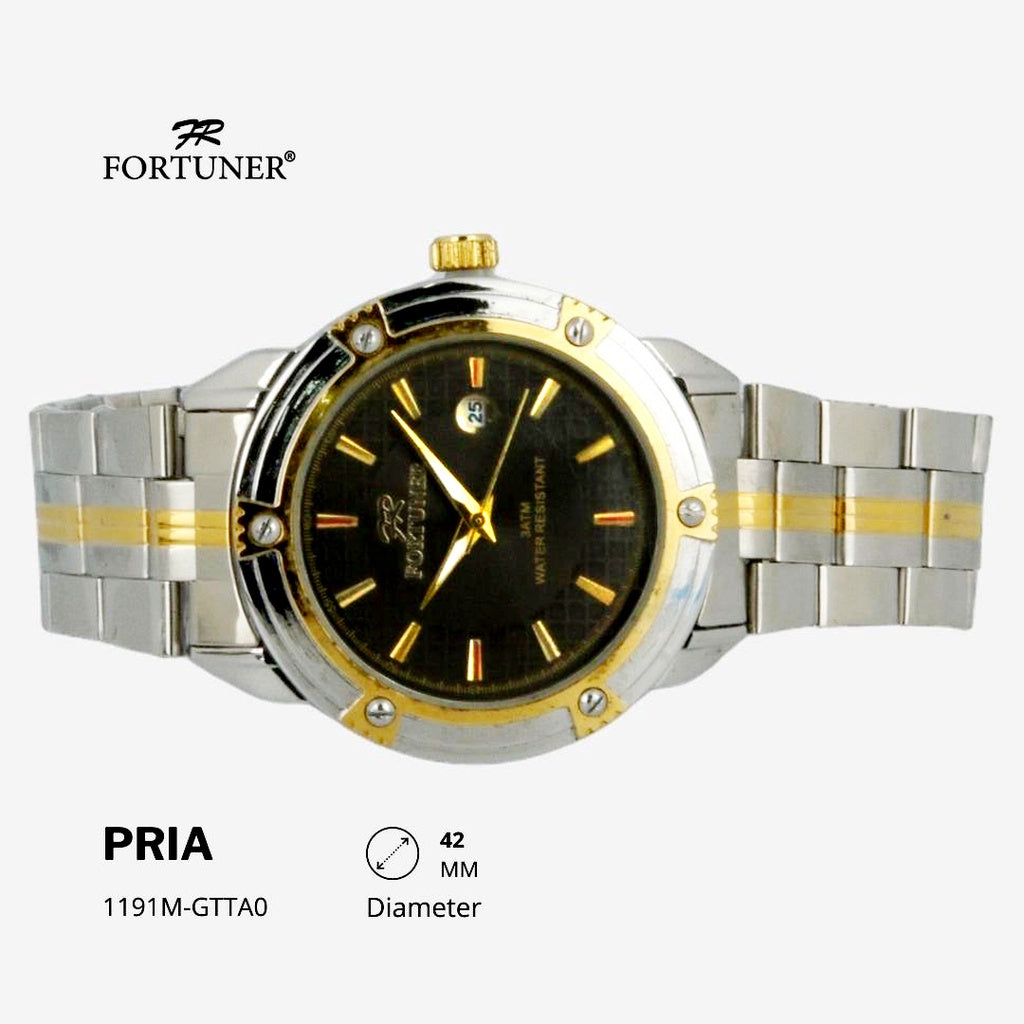 Fortuner Jam Tangan Analog Pria Water Resistant Rantai Connlyn