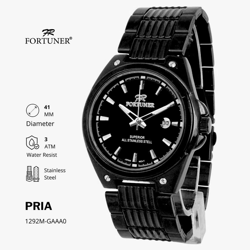 Fortuner Jam Tangan Pria Analog Water Resist Superior All Stainless Tynan