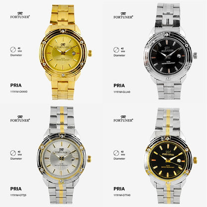 Fortuner Jam Tangan Analog Pria Water Resistant Rantai Connlyn