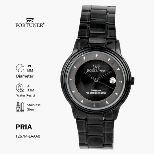 Fortuner Jam Tangan Pria Analog Water Resist Superior All Stainless Tyno