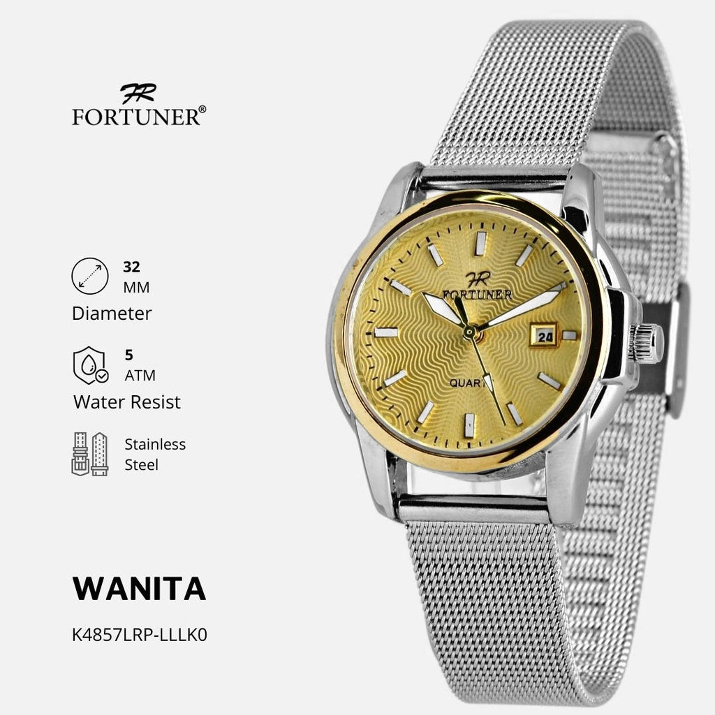 Fortuner Jam Tangan Analog Wanita Water Resistant Rantai Yacintha