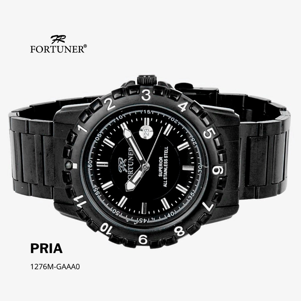 Fortuner Jam Tangan Pria Analog Water Resist Superior All Stainless Tynnen