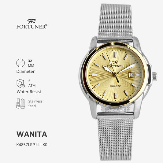 Fortuner Jam Tangan Analog Wanita Water Resistant Rantai Yacintha