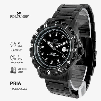 Fortuner Jam Tangan Pria Analog Water Resist Superior All Stainless Tynnen