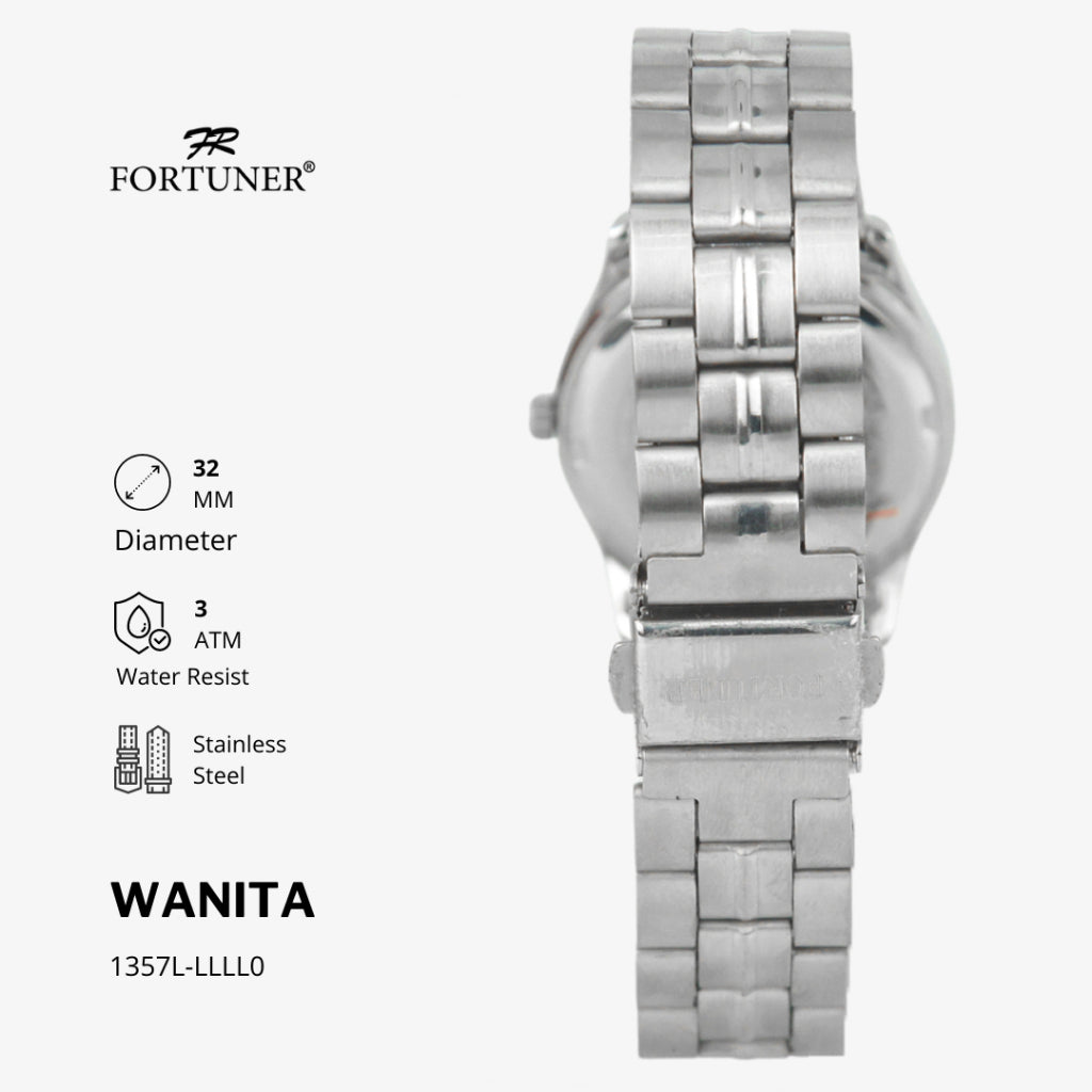 Fortuner Jam Tangan Wanita Analog Water Resist Superior All Stainless Twilla