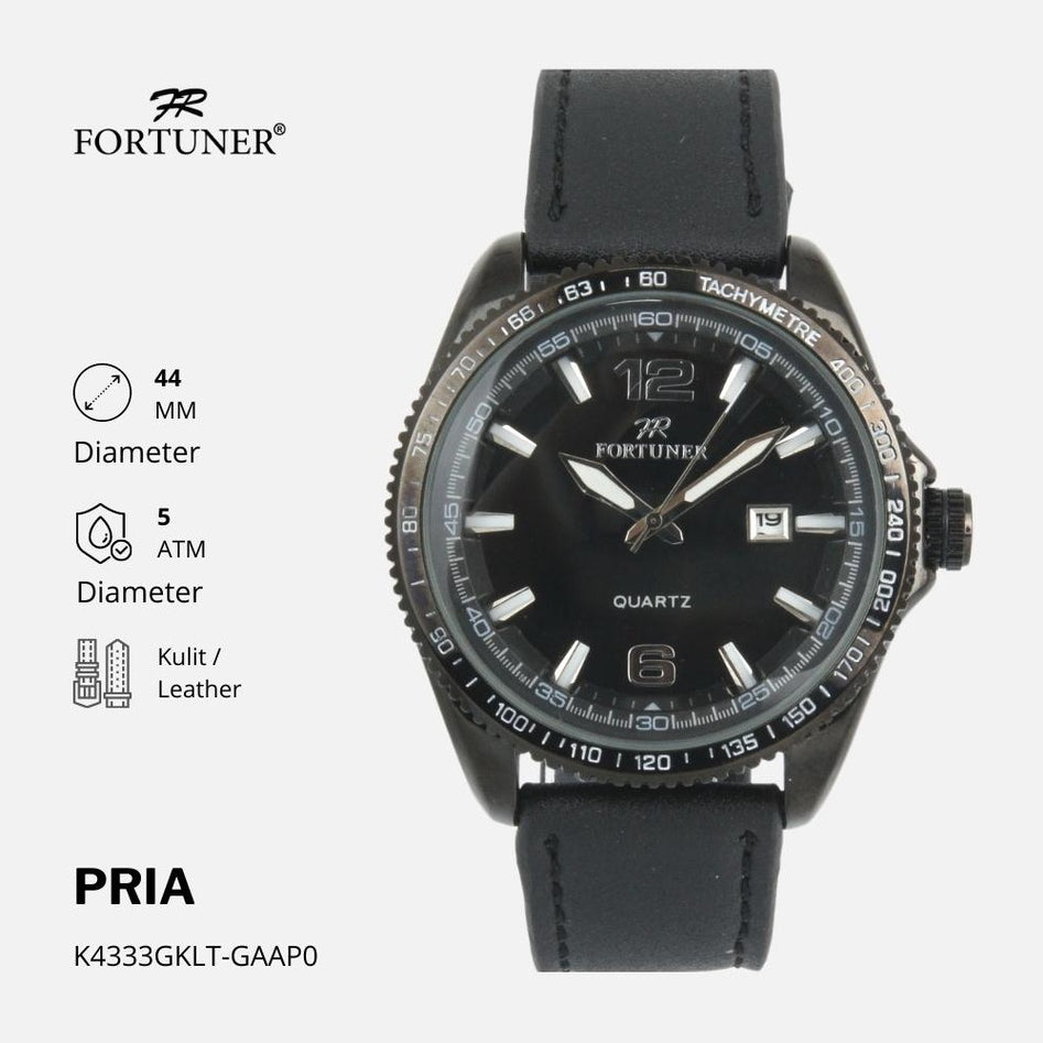 Fortuner Jam Tangan Rantai Pria Korea Original Kulit Ephrim