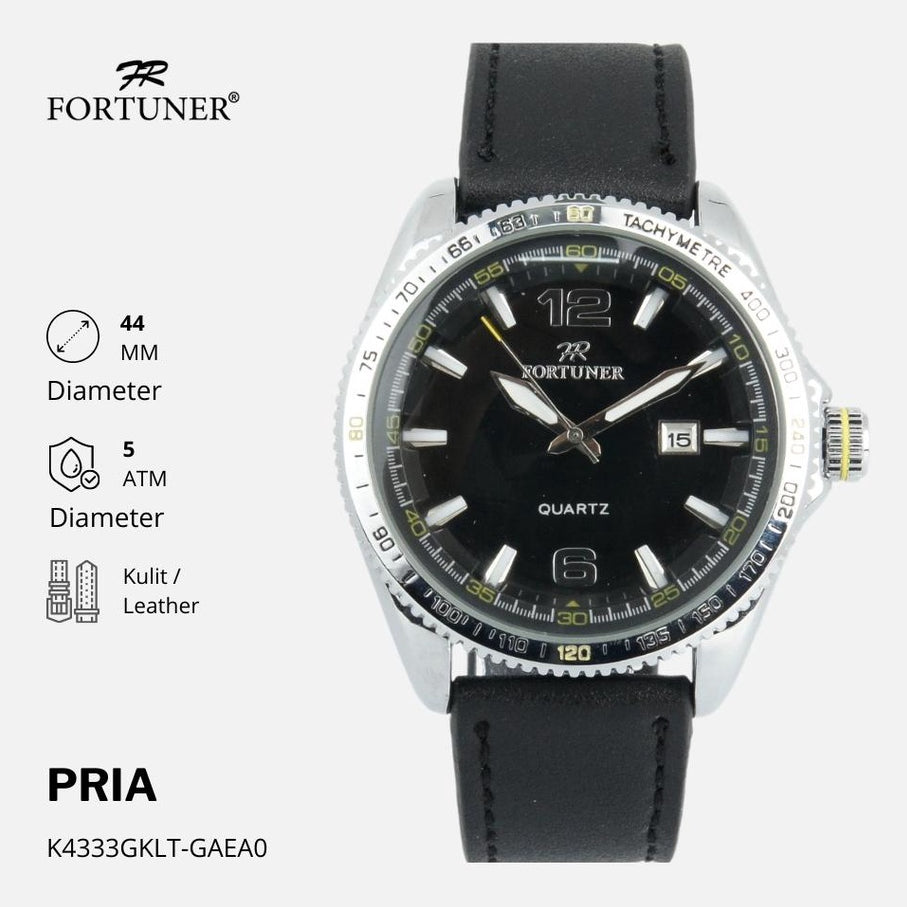 Fortuner Jam Tangan Rantai Pria Korea Original Kulit Ephrim