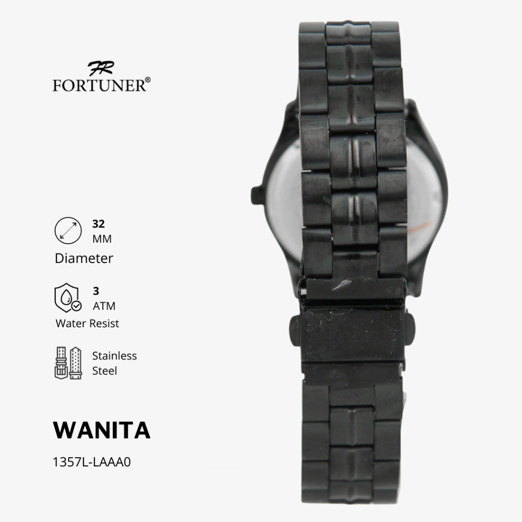 Fortuner Jam Tangan Wanita Analog Water Resist Superior All Stainless Twilla