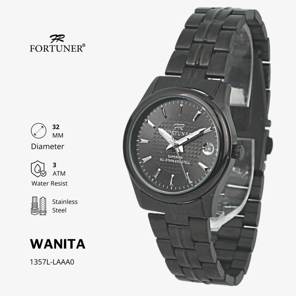 Fortuner Jam Tangan Wanita Analog Water Resist Superior All Stainless Twilla