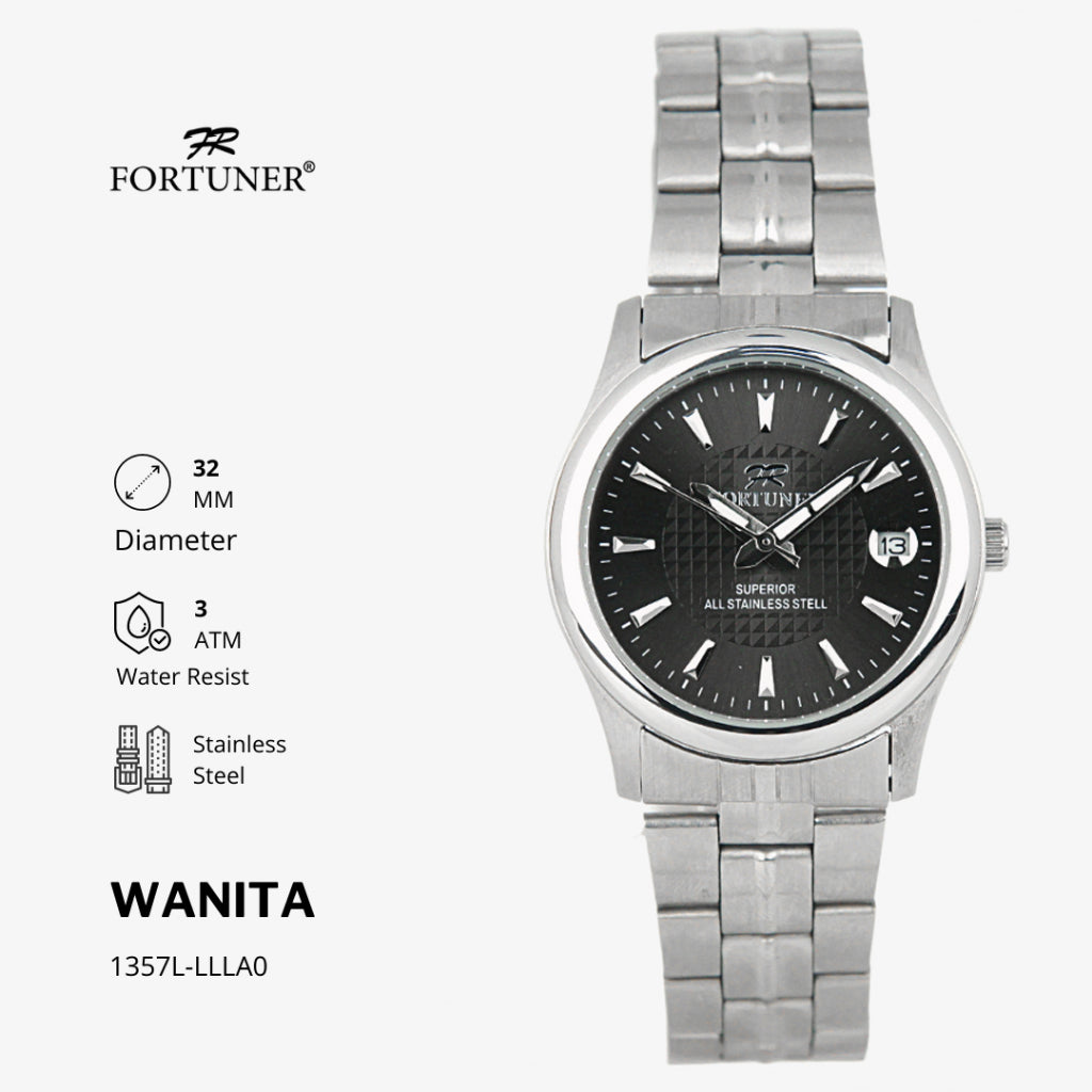 Fortuner Jam Tangan Wanita Analog Water Resist Superior All Stainless Twilla