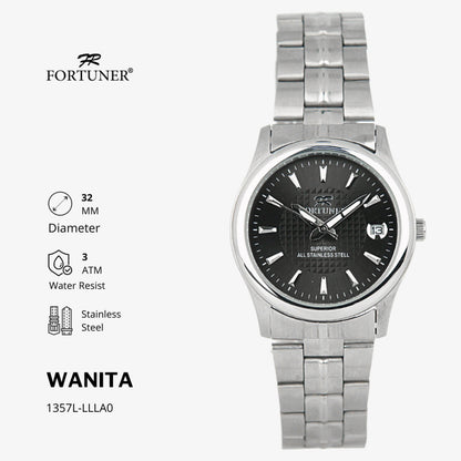 Fortuner Jam Tangan Wanita Analog Water Resist Superior All Stainless Twilla