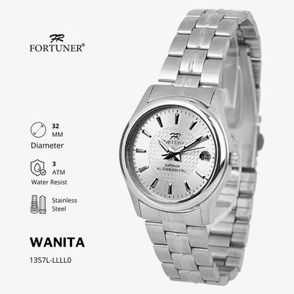 Fortuner Jam Tangan Wanita Analog Water Resist Superior All Stainless Twilla