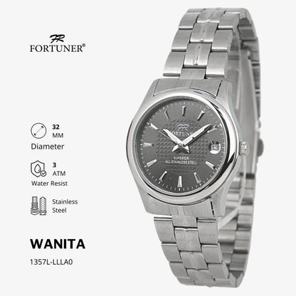 Fortuner Jam Tangan Wanita Analog Water Resist Superior All Stainless Twilla