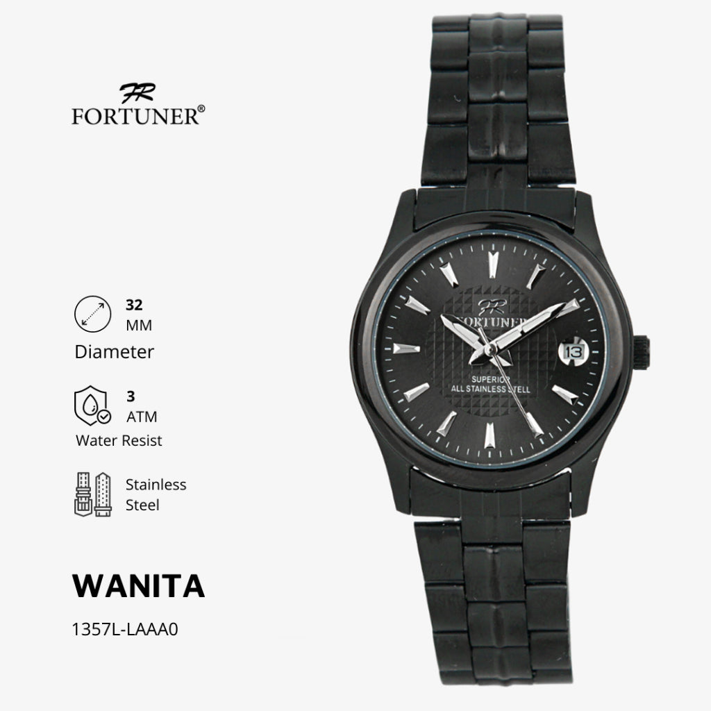 Fortuner Jam Tangan Wanita Analog Water Resist Superior All Stainless Twilla