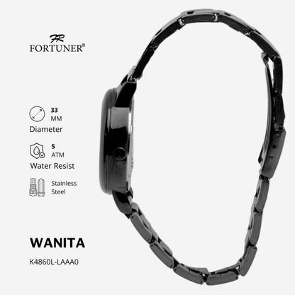 Fortuner Jam Tangan Fashion Analog Wanita Water Resistant Rantai Yoneko