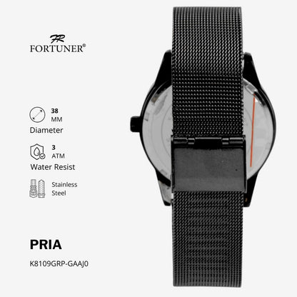 Fortuner Jam Tangan Analog Pria Water Resistant Rantai Dilbert