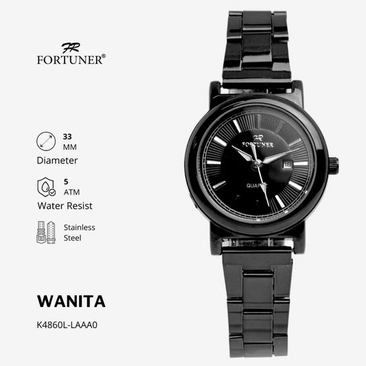 Fortuner Jam Tangan Fashion Analog Wanita Water Resistant Rantai Yoneko