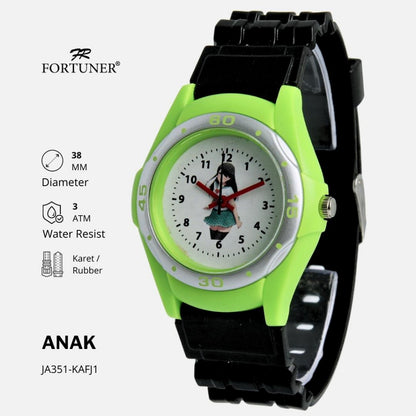 Fortuner Jam Tangan Anak Analog Gambar Anime Tahan Air Karet Kazuki