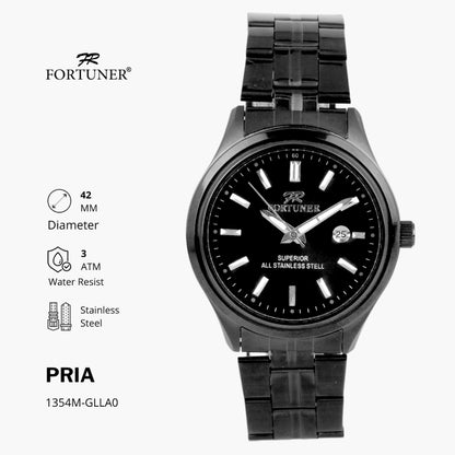 Fortuner Jam Tangan Pria Analog Water Resist Superior All Stainless Tyrrell