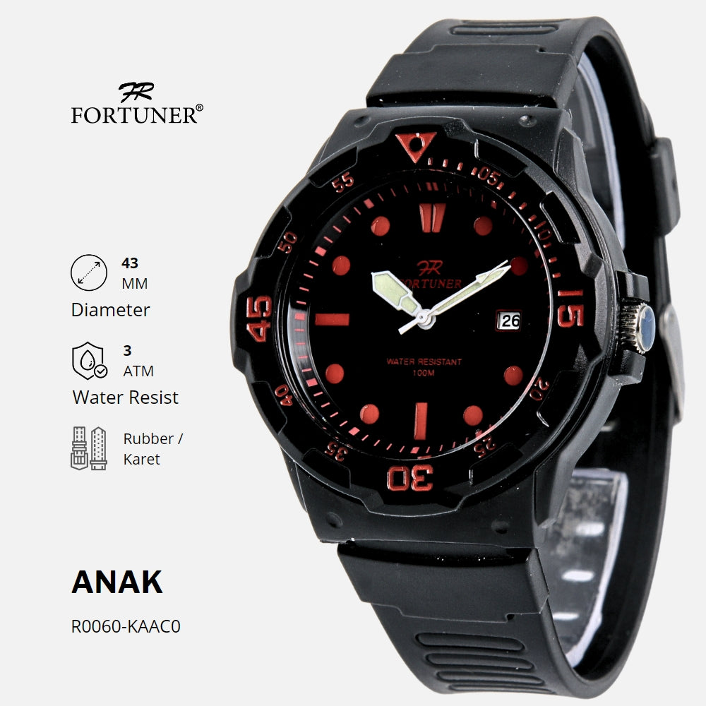 Fortuner Jam Tangan Anak Analog Karet Tahan Air Hadly