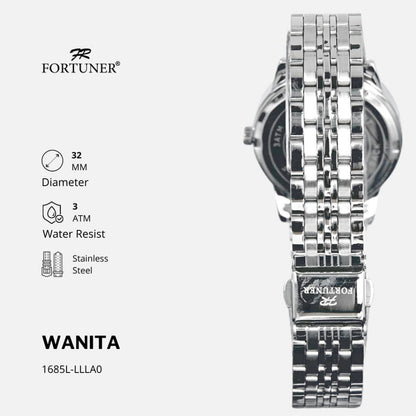 Fortuner Jam Tangan Couple Analog Water Resistant Rantai Karmen