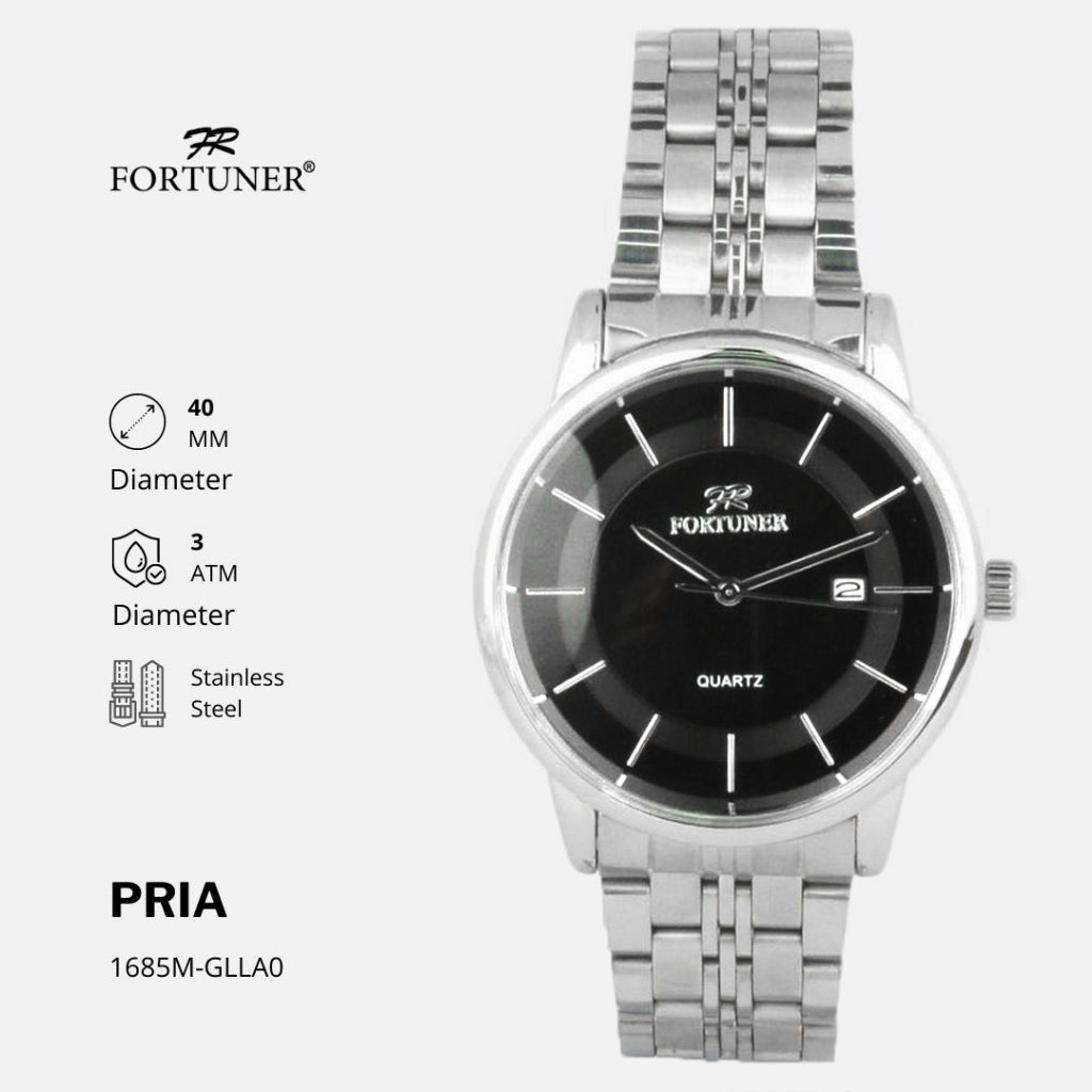 Fortuner Jam Tangan Couple Analog Water Resistant Rantai Karmen