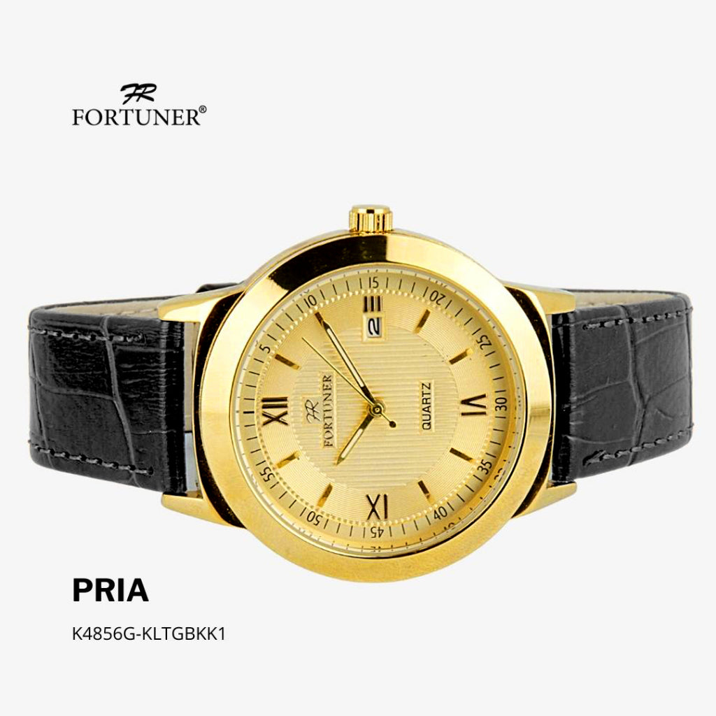 Fortuner Jam Tangan Analog Pria Klassik Romawi Kulit Water Resistant Ayres