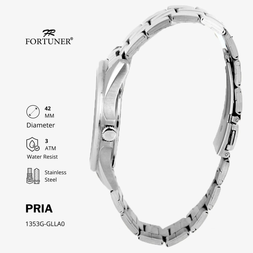 Fortuner Jam Tangan Pria Analog Water Resist Superior All Stainless Tychon