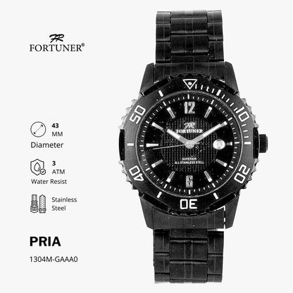 Fortuner Jam Tangan Pria Analog Water Resist Superior All Stainless Tyler