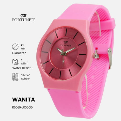 Fortuner Jam Tangan Unisex Pria Wanita Analog Tahan Air Silicon Quetzal