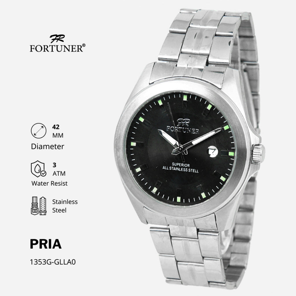 Fortuner Jam Tangan Pria Analog Water Resist Superior All Stainless Tychon