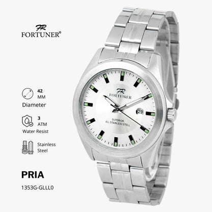 Fortuner Jam Tangan Pria Analog Water Resist Superior All Stainless Tychon