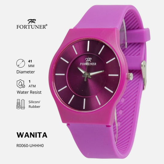 Fortuner Jam Tangan Unisex Pria Wanita Analog Tahan Air Silicon Quetzal