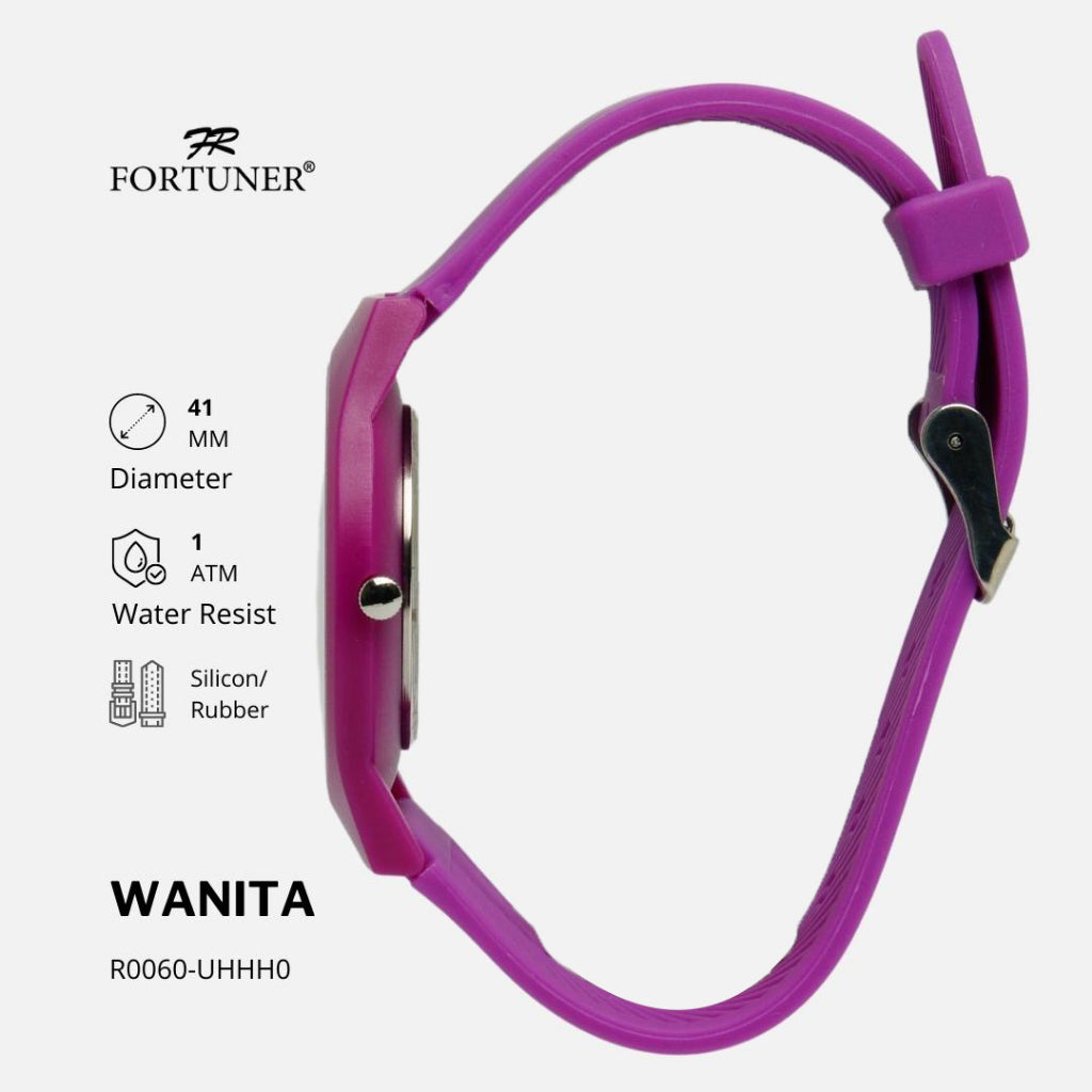 Fortuner Jam Tangan Unisex Pria Wanita Analog Tahan Air Silicon Quetzal