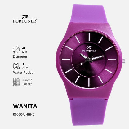 Fortuner Jam Tangan Unisex Pria Wanita Analog Tahan Air Silicon Quetzal