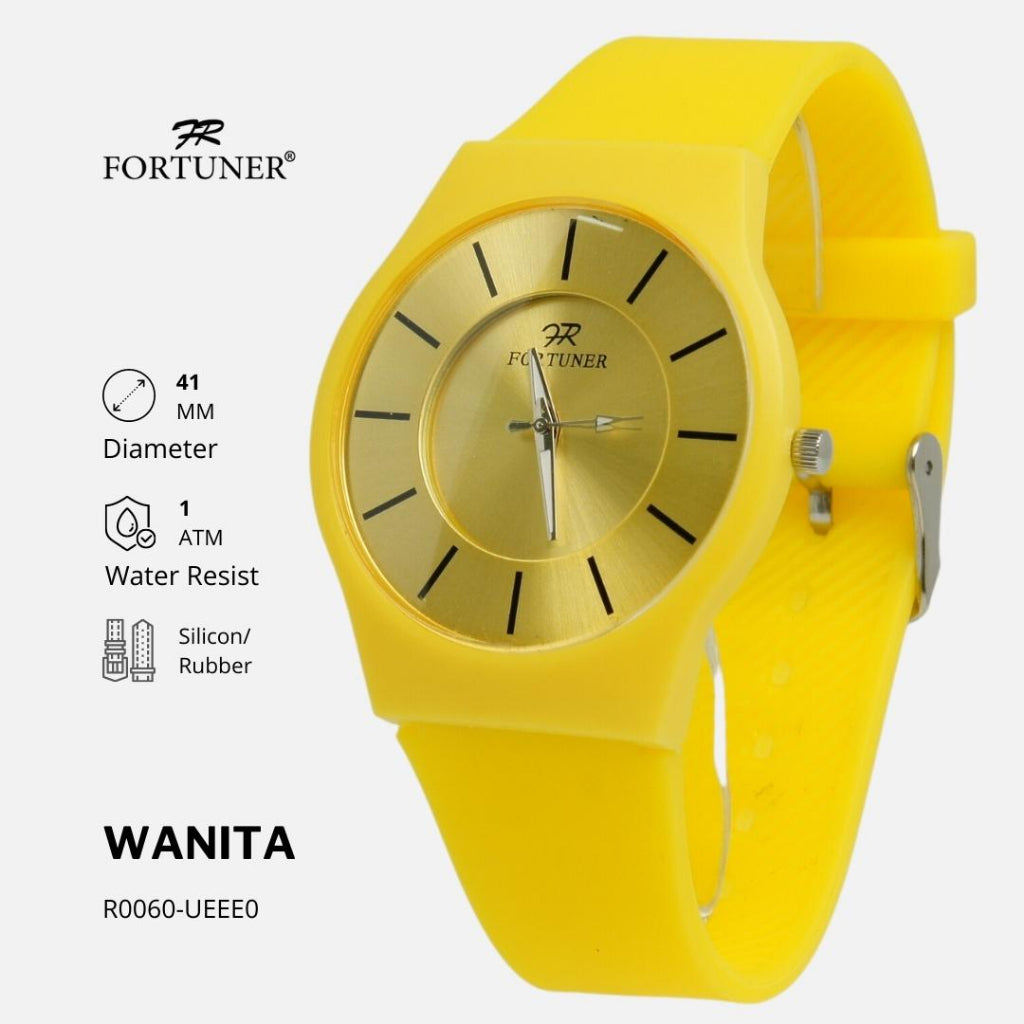 Fortuner Jam Tangan Unisex Pria Wanita Analog Tahan Air Silicon Quetzal