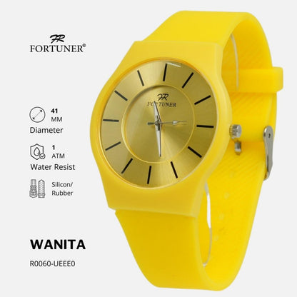 Fortuner Jam Tangan Unisex Pria Wanita Analog Tahan Air Silicon Quetzal