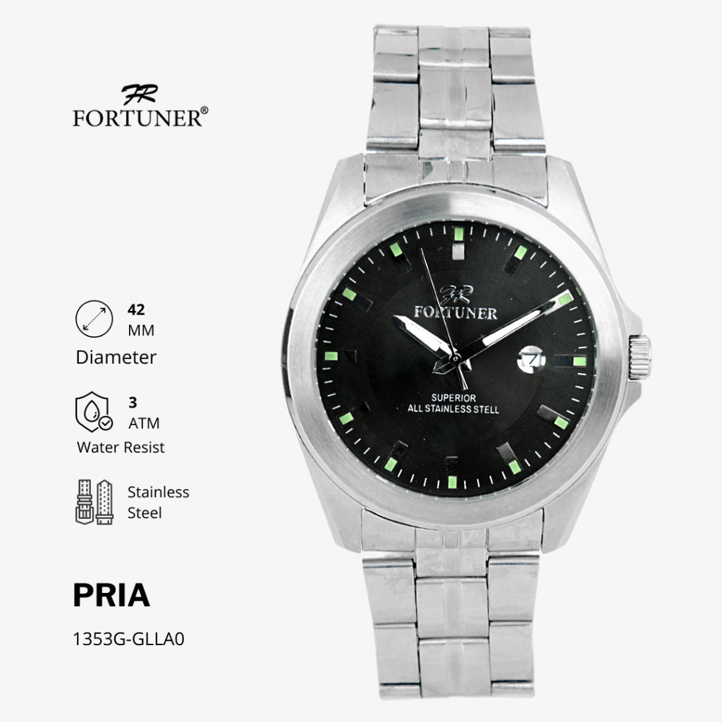 Fortuner Jam Tangan Pria Analog Water Resist Superior All Stainless Tychon