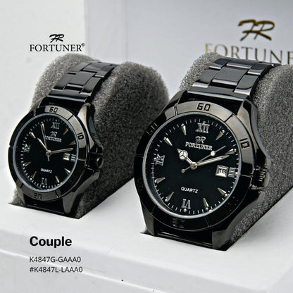 Fortuner Jam Tangan Couple Analog Water Resistant Rantai Lauren