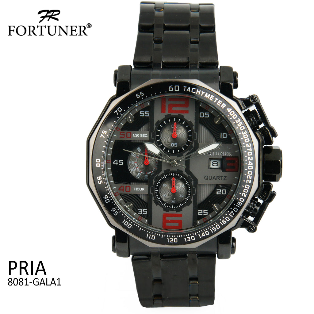 Fortuner Jam Tangan Analog Pria Chrono Water Resistant Antolin