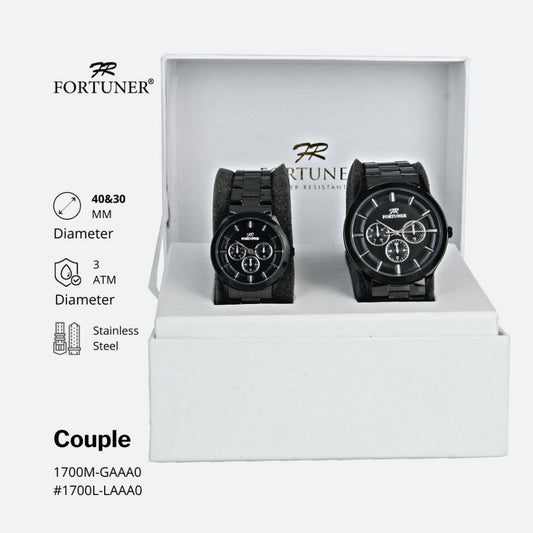 Fortuner Jam Tangan Couple/Pasangan Analog Water Resist Taji