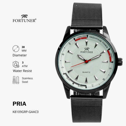 Fortuner Jam Tangan Analog Pria Water Resistant Rantai Halsy