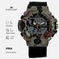 Fortuner Jam Tangan Pria Analog-Digital Dual Time Motif Army Kanvas Tahan Air Harvee