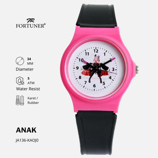 Fortuner Jam Tangan Anak Analog Gambar Anime Tahan Air Karet Seattle