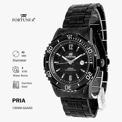 Fortuner Jam Tangan Pria Analog Water Resist Superior All Stainless Tyler