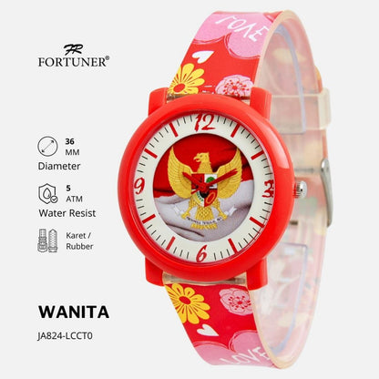 Fortuner Jam Tangan Wanita Analog Lambang Indonesia Tahan Air Karet Kartika